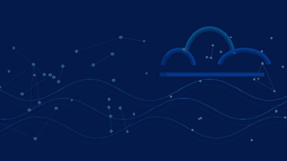Visualizacion animada de nube y operación