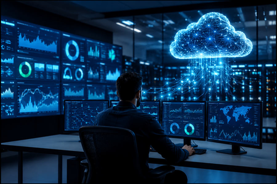 Panel de monitoreo de operaciónes cloud